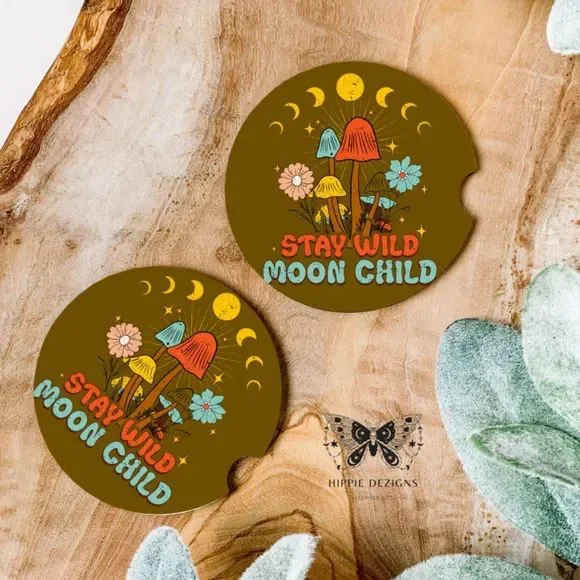 Stay Wild Moon Child Coaster Set | Car Accessories | Moon Phases - Picture 7 of 11